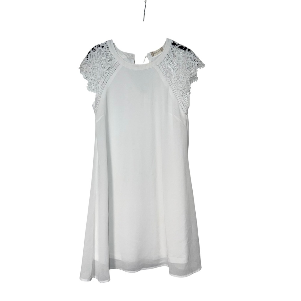 Altar'd State Lace Cap Sleeve Shift Dress Womens Small White Polyester - Picture 1 of 3